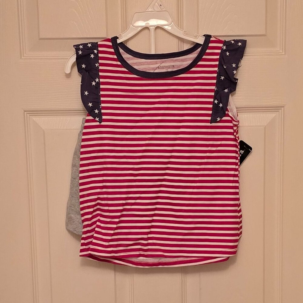 NWT Girls Kidtipia American Flag Short & Shorts Set Multiple Sizes Available